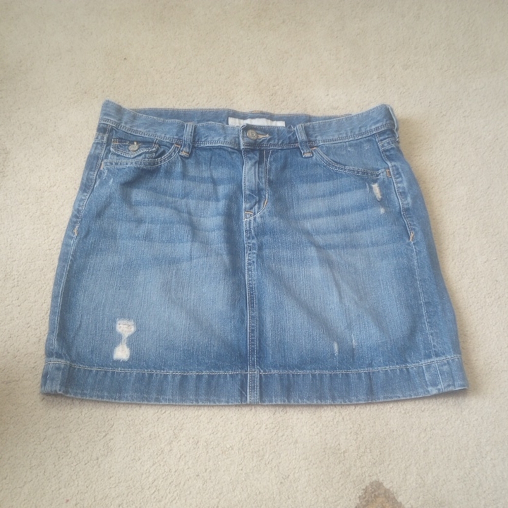 Old Navy Blue Denim Mini Skirt Casual Sz 10
